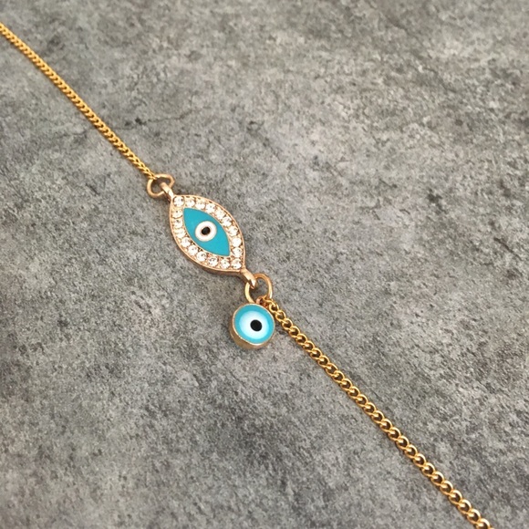 Evil Eye 🧿 Bracelet - Stainless Steel Gold Plated - Picture 3 of 8